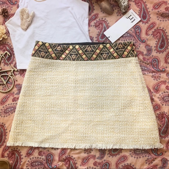 Zara-NWT Boho Knit High Waisted Skirt - Picture 5 of 5